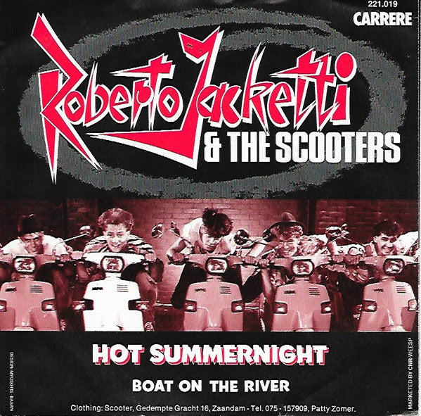 Roberto Jacketti & The Scooters - Hot Summernight Vinyl Singles Vinyl Very Good (VG) <br> Hoes Good Plus (G+)