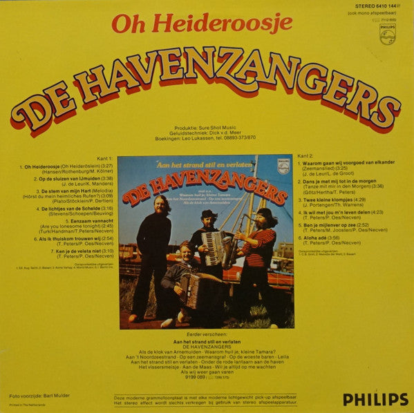Havenzangers - Oh Heideroosje (LP) Vinyl LP Vinyl Very Good (VG) <br> Hoes Good Plus (G+)