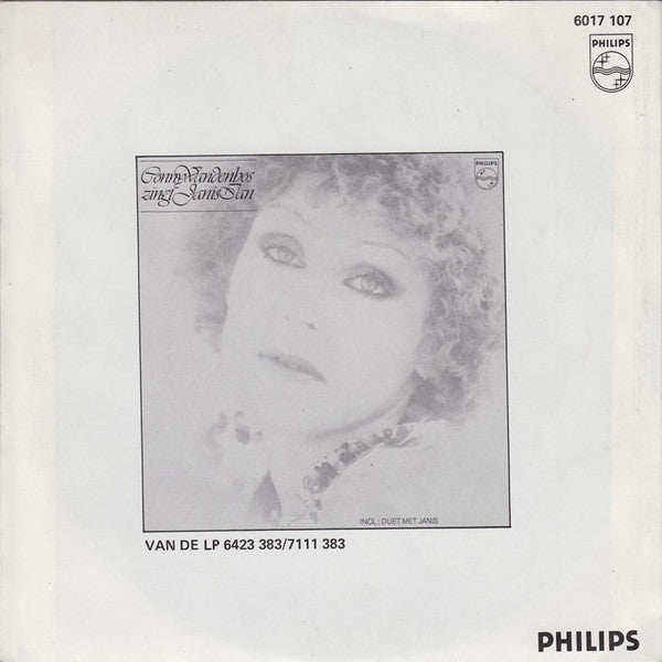 Conny Vandenbos In Duet Met Janis Ian - Don't Leave Tonight Vinyl Singles Vinyl Very Good (VG) <br> Hoes Good Plus (G+)