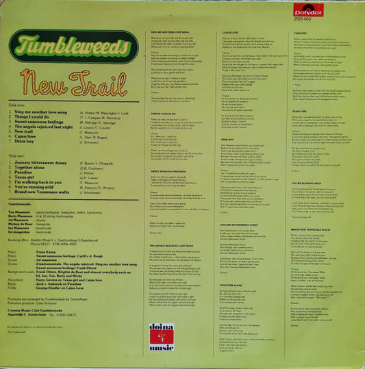 Tumbleweeds - New Trail (LP) Vinyl LP Vinyl Zeer Goed / Hoesje Goed "VINYLSINGLES.NL"