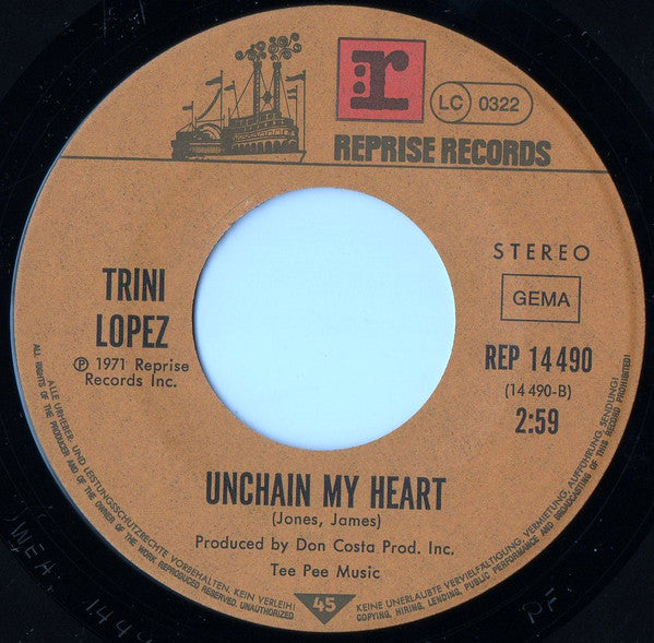 Trini Lopez - America (B-Keus) Vinyl Singles Vinyl Very Good (VG) <br> Hoes Generic