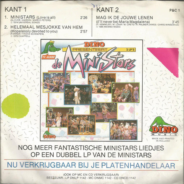 MiniStars - MiniStars Bij P&C Vinyl Singles EP Vinyl Very Good (VG) <br> Hoes Good Plus (G+)