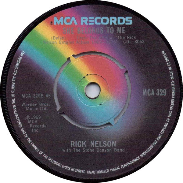 Rick Nelson & The Stone Canyon Band - Garden Party Vinyl Singles Vinyl Very Good (VG) <br> Hoes Generic