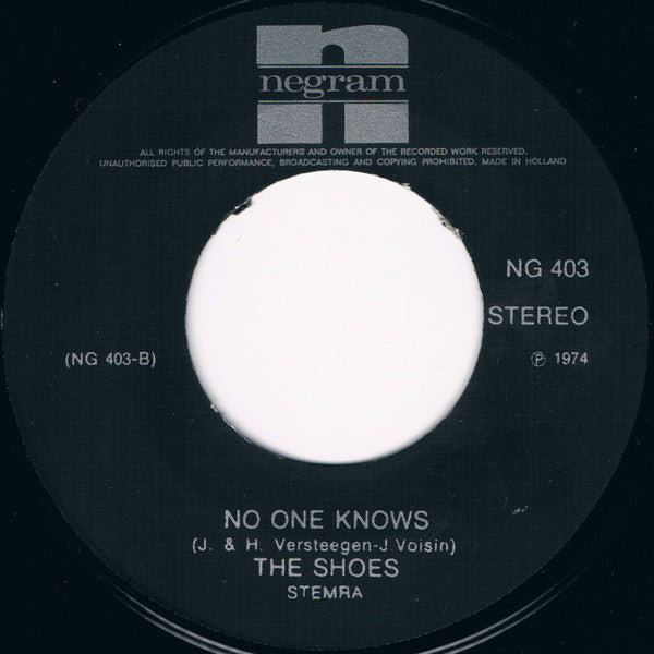 Shoes - Face To Face 33999 Vinyl Singles Vinyl Very Good (VG) <br> Hoes Good Plus (G+)