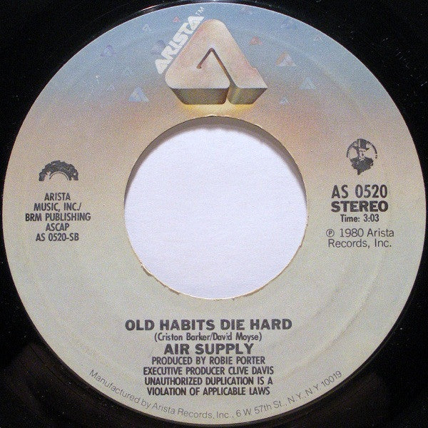 Air Supply - All Out Of Love Vinyl Singles Vinyl Goed / Hoes Generic