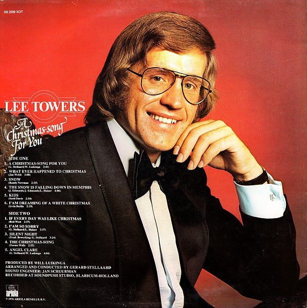 Lee Towers - A Christmas-Song For You (LP) Vinyl LP Vinyl Very Good (VG) <br> Hoes Good Plus (G+)