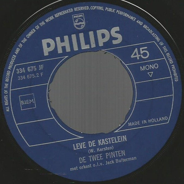 Twee Pinten - Bij Ons Staat Op Keukendeur Vinyl Singles Vinyl Very Good (VG) <br> Hoes Generic