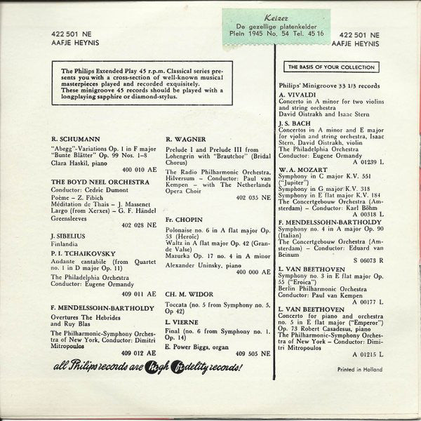 Aafje Heynis - Aafje Heynis With Pierre Palla Vinyl Singles EP Vinyl (VG) <br> Hoes (G+)