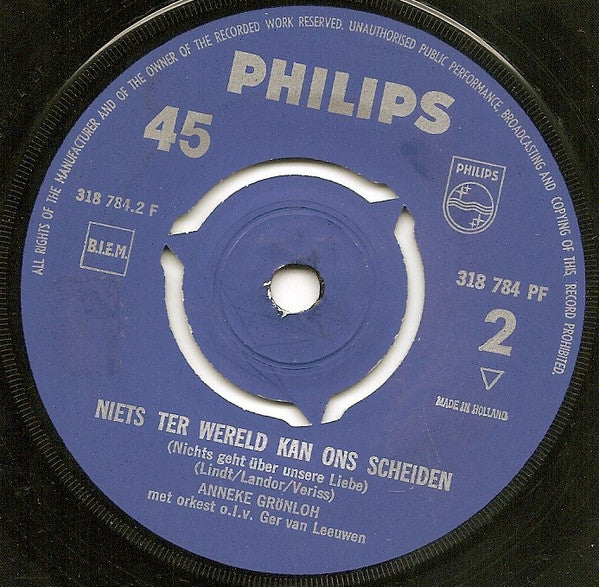 Anneke Grönloh - Paradiso Vinyl Singles Vinyl Very Good (VG) <br> Hoes Generic