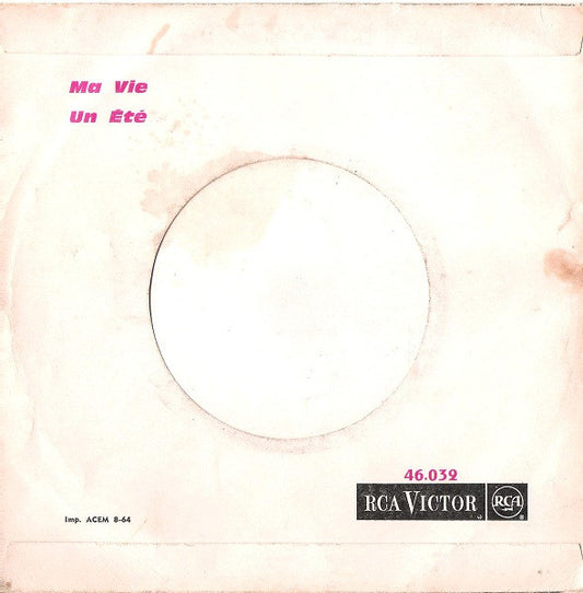 Alain Barrière - Ma Vie Vinyl Singles Media VG+ / Sleeve G+