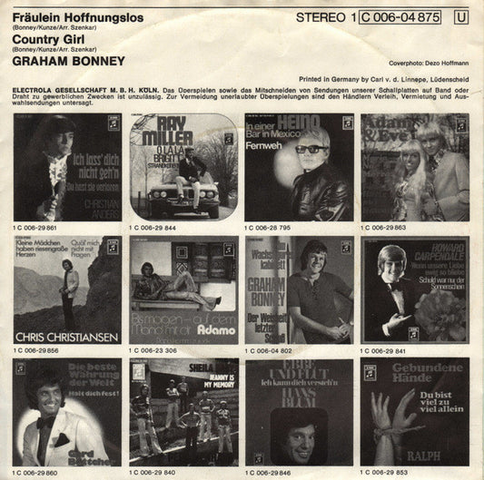 Graham Bonney - Fräulein Hoffnungslos