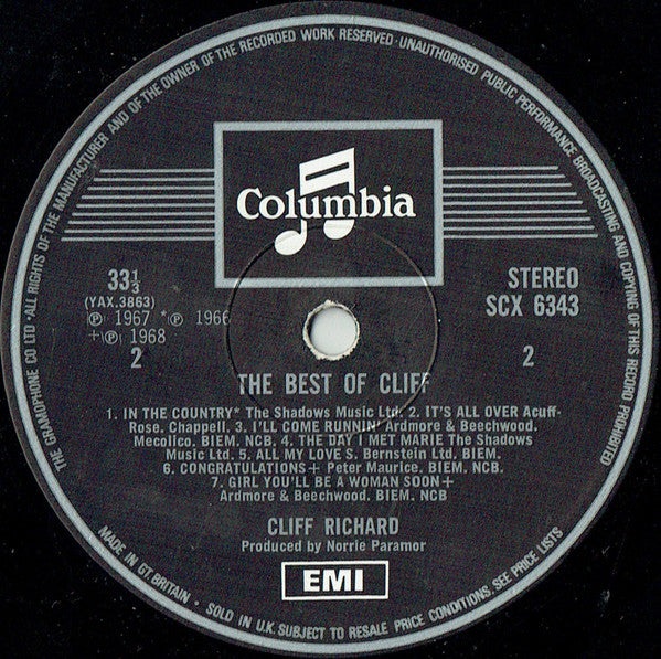 Cliff Richard - The Best Of Cliff (LP)