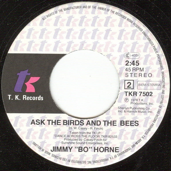 Jimmy "Bo" Horne - Let Me (Let Me Be Your Lover) Vinyl Singles Vinyl Very Good (VG) <br> Hoes Generic