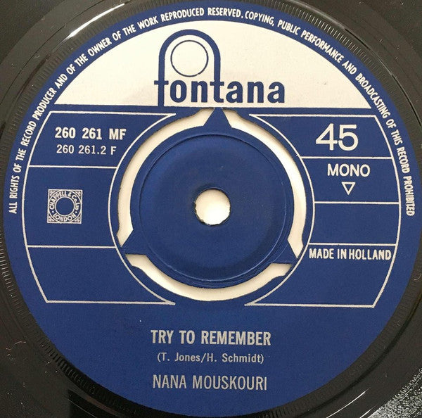 Nana Mouskouri - Mon Enfant Vinyl Singles Vinyl Goed / Hoes Generic