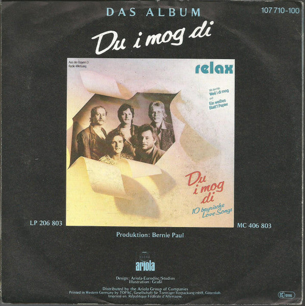 Relax - Bleib Heut' Nacht Bei Mir Vinyl Singles Vinyl Very Good (VG) <br> Hoes Good Plus (G+)