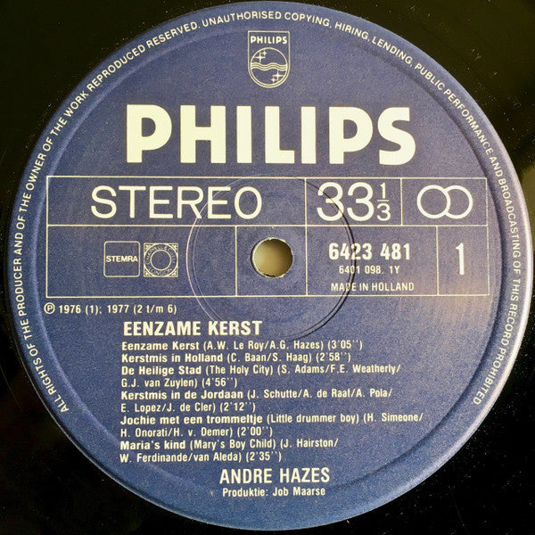 André Hazes - Eenzame Kerst (LP) 97-45886