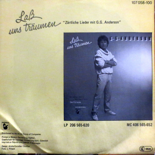 G.G. Anderson - Santa Lucia - Versunken Im Meer Vinyl Singles Vinyl Very Good (VG) <br> Hoes Good Plus (G+)