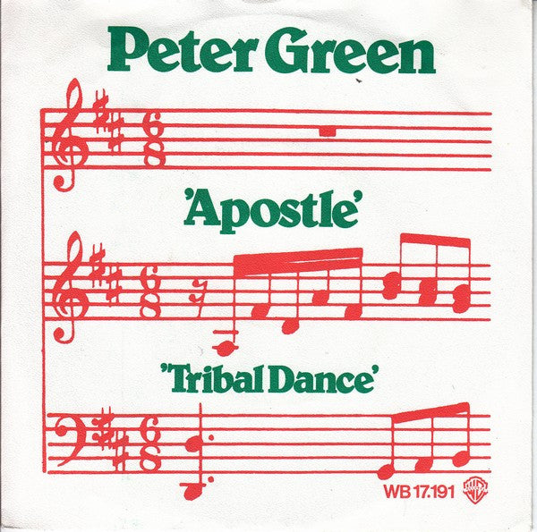 Peter Green - Apostle Vinyl Singles Vinyl Very Good (VG) <br> Hoes Good Plus (G+)