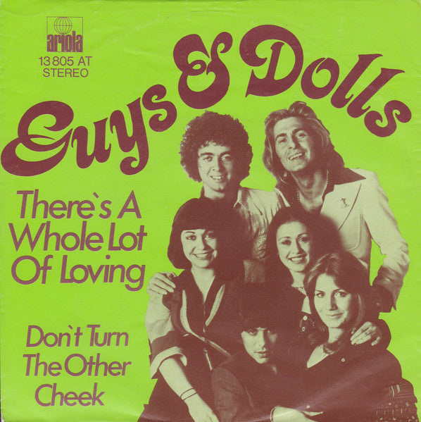 Guys 'n Dolls - There's A Whole Lot Of Loving Vinyl Singles Vinyl Very Good (VG) <br> Hoes Good Plus (G+)