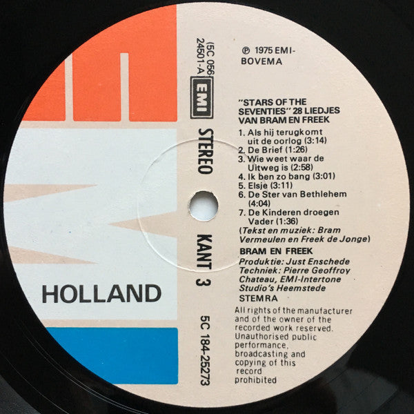 Neerlands Hoop In Bange Dagen - 28 Liedjes Van Bram En Freek (LP) Vinyl LP