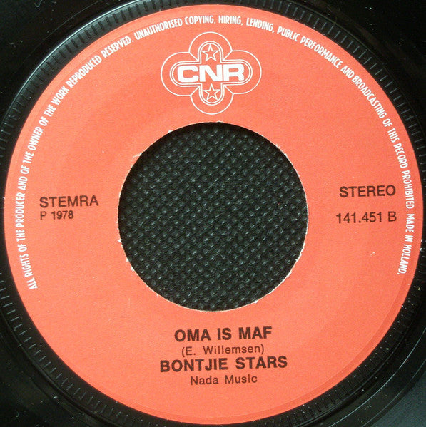 Bontjie Stars - Ik Lust Geen Paling Vinyl Singles Vinyl Very Good (VG) <br> Hoes Generic