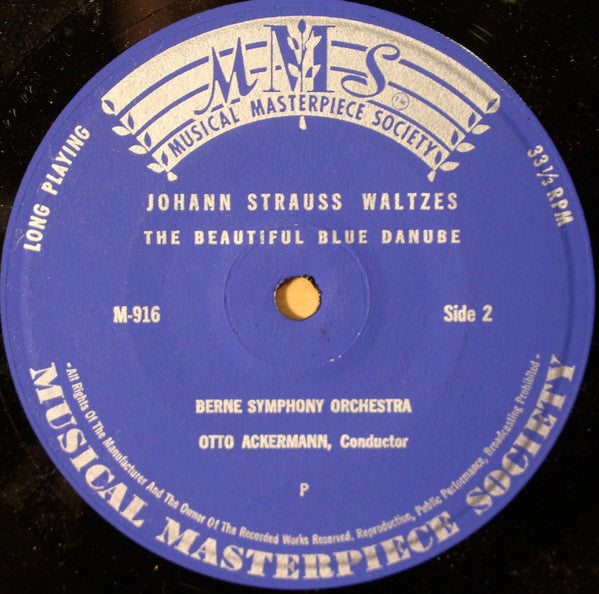 Johann Strauss Jr. – Berner Symphonieorchester, Otto Ackermann - Johann Strauss Waltzes Vinyl Singles Vinyl Very Good (VG) <br> Hoes Generic