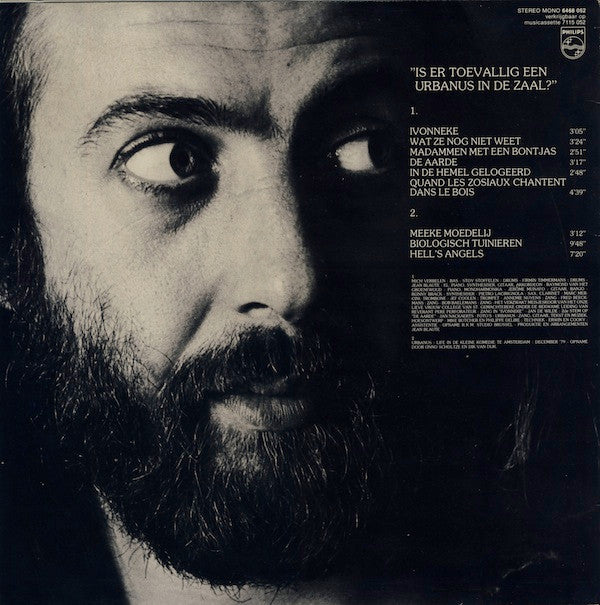 Urbanus - Is Er Toevallig Een Urbanus In De Zaal? (LP) Vinyl LP Vinyl Very Good (VG) <br> Hoes Good Plus (G+)