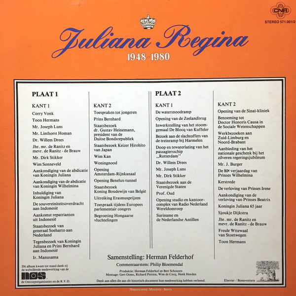 Various - Juliana Regina - (LP) Vinyl LP Vinyl Very Good (VG) <br> Hoes Good Plus (G+)