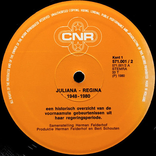Various - Juliana Regina - (LP) Vinyl LP Vinyl Zeer Goed / Hoesje Goed "VINYLSINGLES.NL"