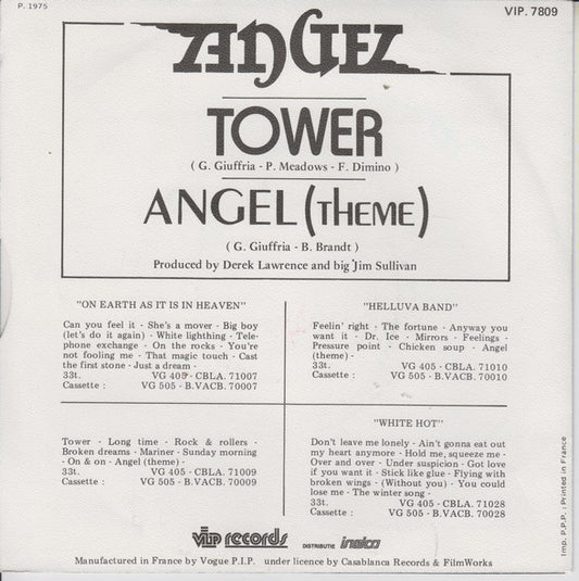 Angel - Tower Vinyl Singles Vinyl Zeer Goed / Hoesje Goed "VINYLSINGLES.NL"