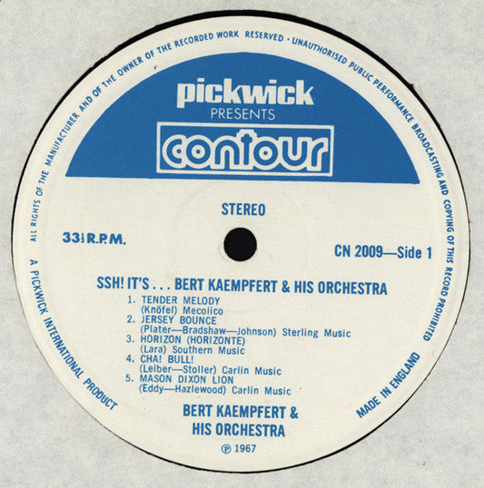 Bert Kaempfert - Ssh! It's... Bert Kaempfert And His (LP) 46301