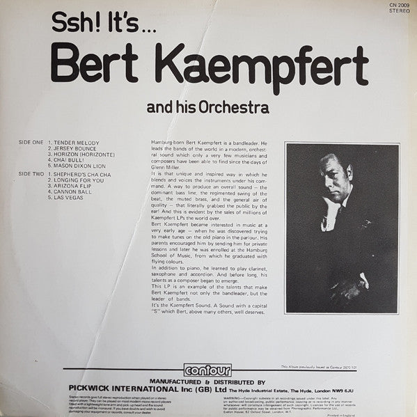 Bert Kaempfert - Ssh! It's... Bert Kaempfert And His (LP) Vinyl LP Vinyl Very Good (VG) <br> Hoes Good Plus (G+)