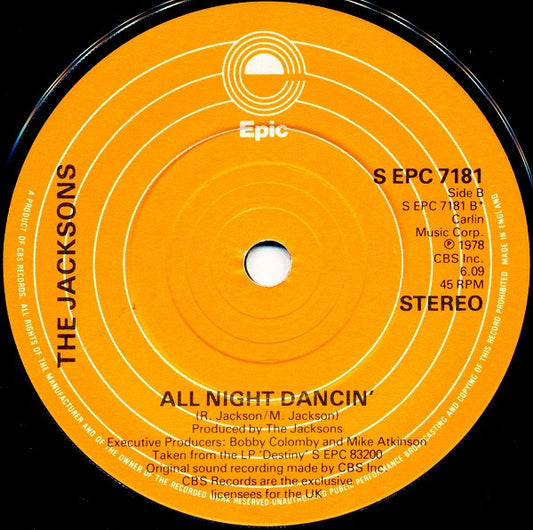 Jacksons - Shake Your Body (Down To Ground) Vinyl Singles Media VG+ / Sleeve Generic