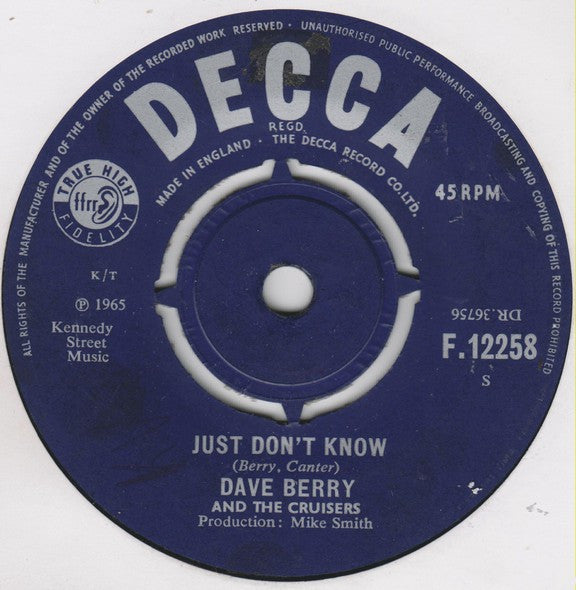 Dave Berry - I'm Gonna Take You There Vinyl Singles Vinyl Goed / Hoes Generic