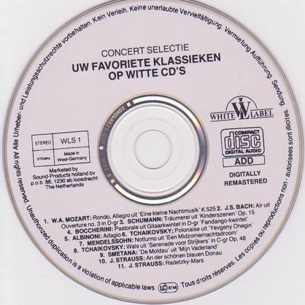 Various - Concert Selectie: Uw Favoriete Klassieken Op Witte CD's (CD) Compact Disc Vinyl Very Good (VG) <br> Hoes Good Plus (G+)