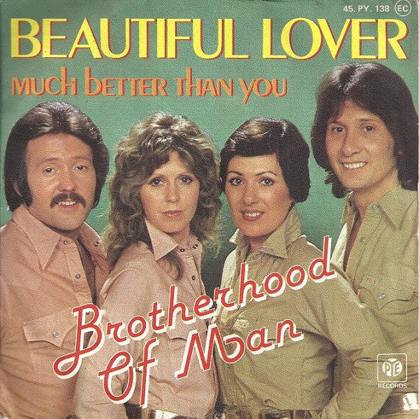 Brotherhood Of Man - Beautiful Lover Vinyl Singles Vinyl Goed / Hoes Sticker