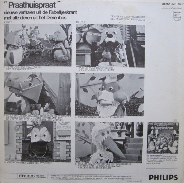 Fabeltjeskrant - Praathuispraat (LP) Vinyl LP Vinyl Very Good (VG) <br> Hoes Good Plus (G+)