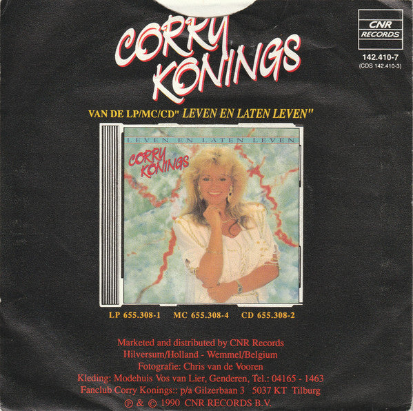Corry Konings - Leven En Laten Leven Vinyl Singles Vinyl Very Good (VG) <br> Hoes Good Plus (G+)