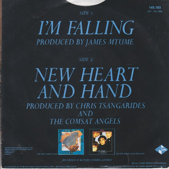 Comsat Angels - I'm Falling Vinyl Singles Vinyl Very Good (VG) <br> Hoes Good Plus (G+)