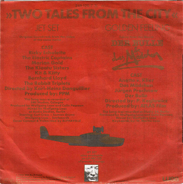 Alphaville - Jet Set Vinyl Singles Vinyl Very Good (VG) <br> Hoes Good Plus (G+)