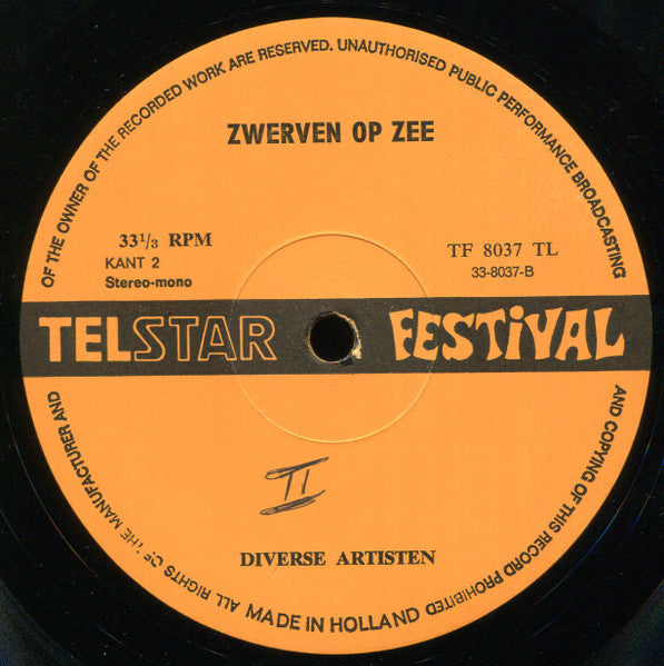 Various - Johnny Hoes Presenteert: Zwerven Op Zee (LP) Vinyl LP Vinyl Very Good (VG) <br> Hoes Good Plus (G+)