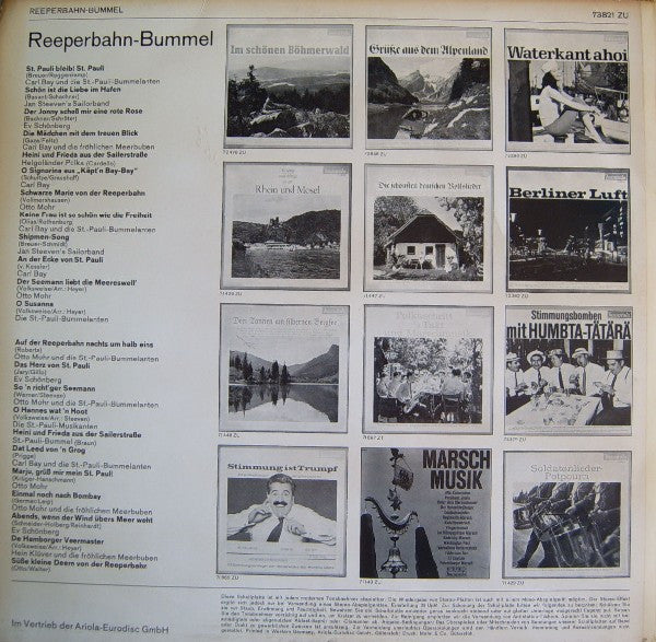 Various - Reeperbahn-Bummel (LP) Vinyl LP Vinyl Very Good (VG) <br> Hoes Good Plus (G+)