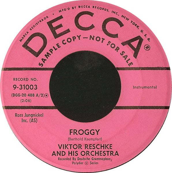 Viktor Reschke Sahara Marsch Viktor Reschke - Sahara Marsch Vinyl Singles Vinyl Very Good (VG) <br> Hoes Generic