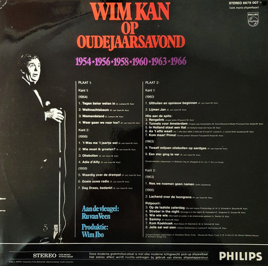 Wim Kan - Wim Kan Op Oudejaarsavond (1954-1956-1958-1960-1960-1963-1966) (LP) Vinyl LP Dubbel Vinyl Zeer Goed / Hoesje Goed "VINYLSINGLES.NL"