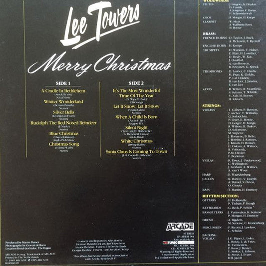 Lee Towers - Merry Christmas (LP) Vinyl LP Vinyl Zeer Goed / Hoesje Goed "VINYLSINGLES.NL"