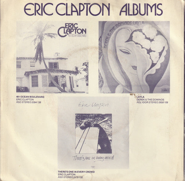 Eric Clapton - Swing Low Sweet Chariot Vinyl Singles Vinyl Very Good (VG) <br> Hoes Good Plus (G+)