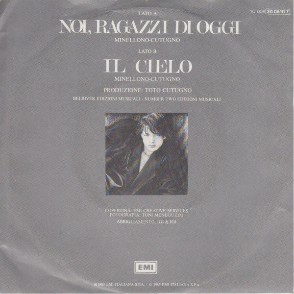 Luis Miguel - Noi, Ragazzi Di Oggi Vinyl Singles Vinyl Very Good (VG) <br> Hoes Good Plus (G+)
