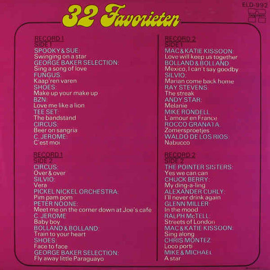 Various - 32 Favorieten (LP) Vinyl LP Dubbel Vinyl Zeer Goed / Hoesje Goed "VINYLSINGLES.NL"