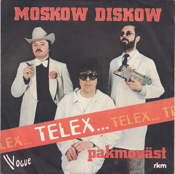 Telex - Moskow Diskow Vinyl Singles Vinyl Very Good (VG) <br> Hoes Good Plus (G+)