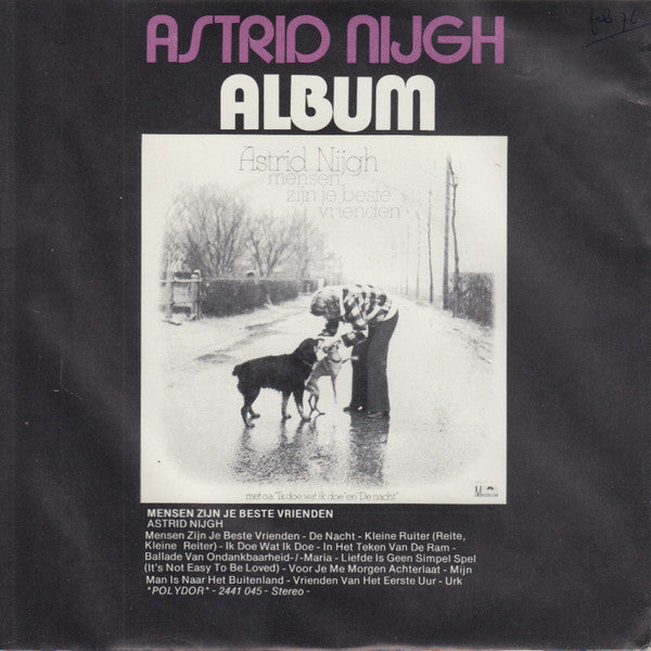Astrid Nijgh - Alleen Is Maar Alleen Vinyl Singles Vinyl Very Good (VG) <br> Hoes Good Plus (G+)